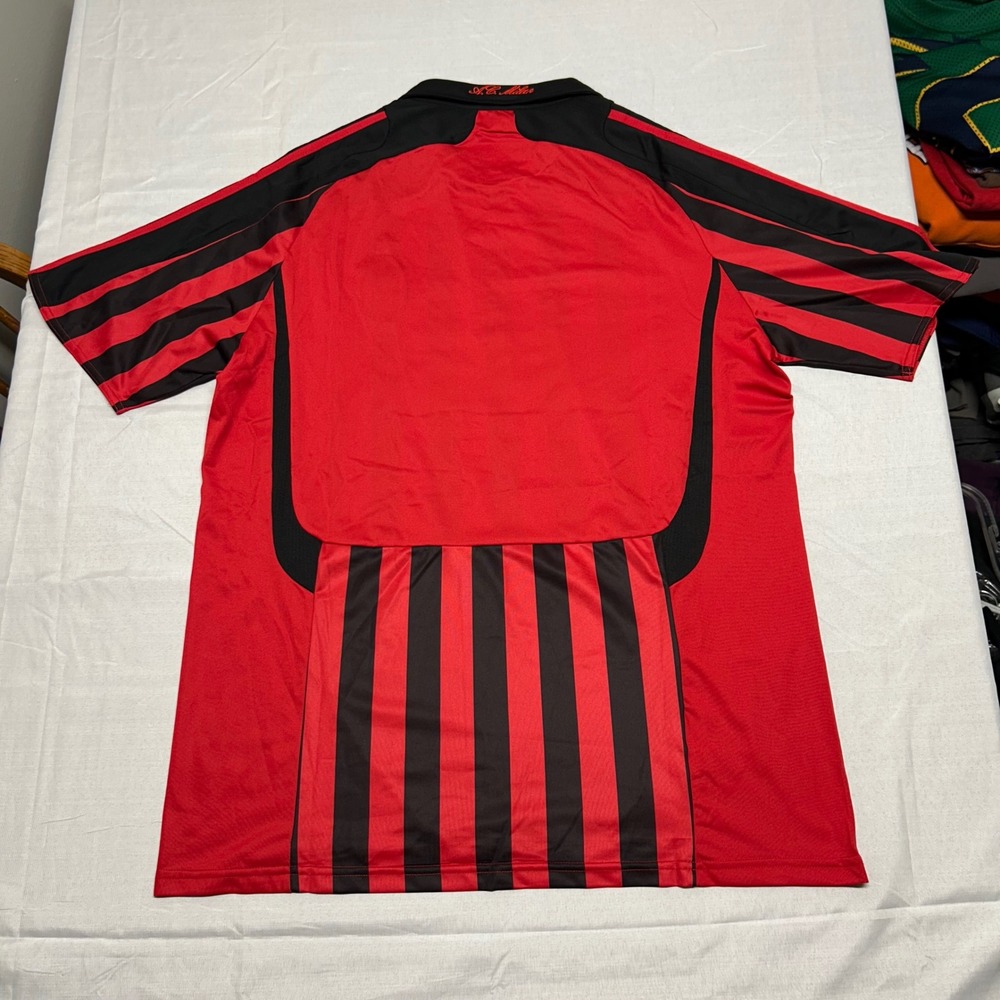 Adidas AC Milan 2008-2009 Home Jersey Bwin Red Black Mens 2XL ClimaCool - Picture 8 of 11